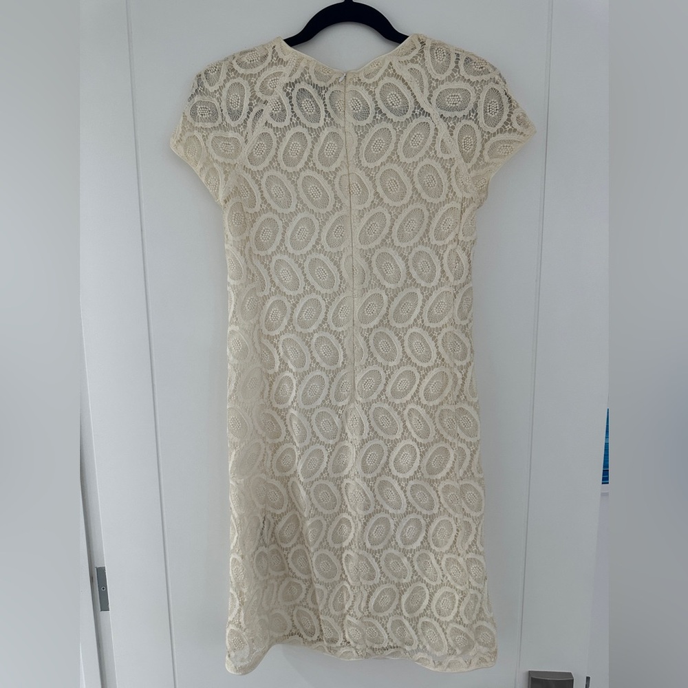 Burberry Off White Lace Embroidery Bridal Graduation Fitted Size Women’s 4 - Picture 2 of 11